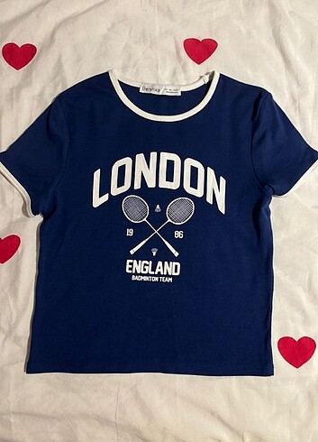Bershka Lacivert Crop L Beden