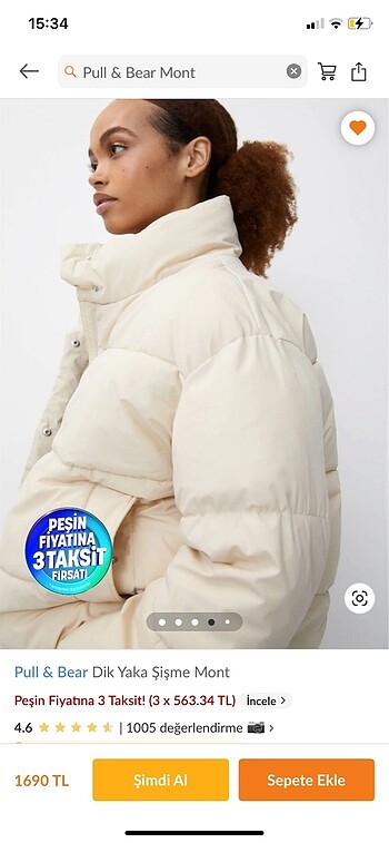 xs Beden Pull&Bear Sisme Mont