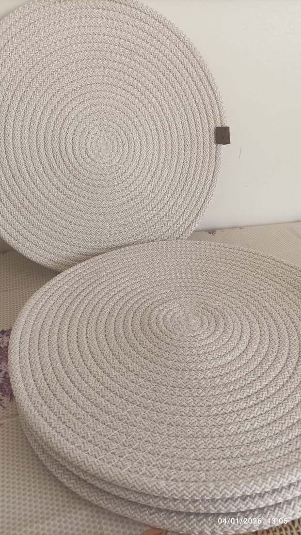 Jüt Supla Amerikan Servis Taş Krem 6'li - Görsel 2