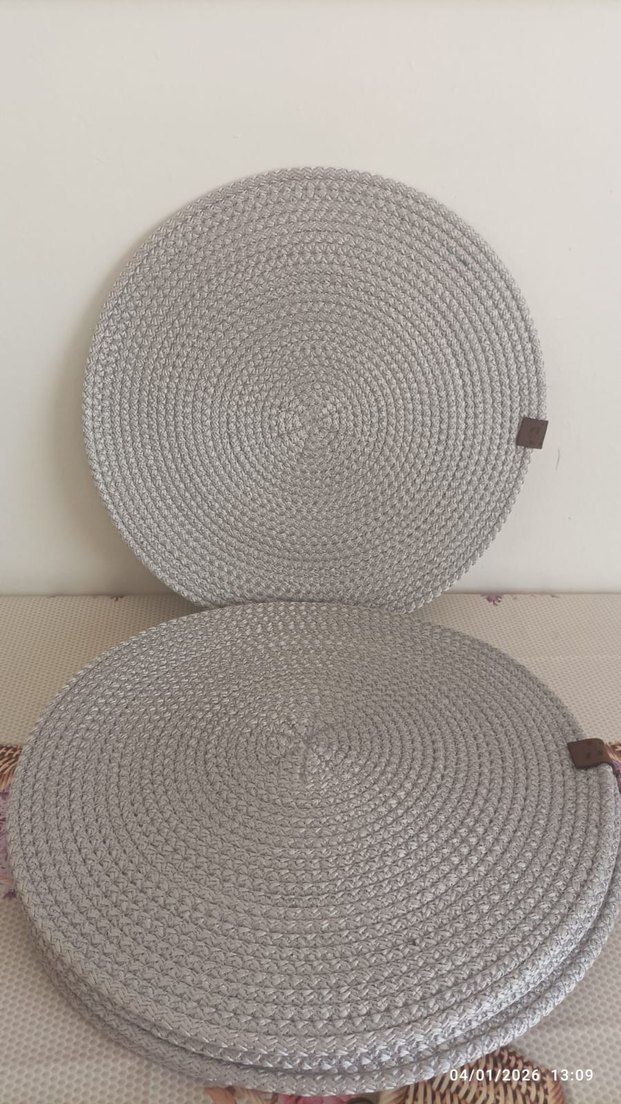 jüt Supla Amerikan Servis gümüş gri 6,li - Görsel 2