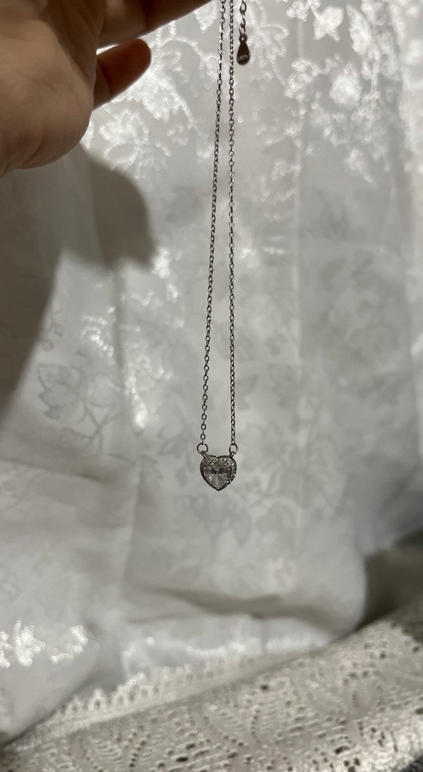 Pandora beyaz altın gümüş kolye - Görsel 2