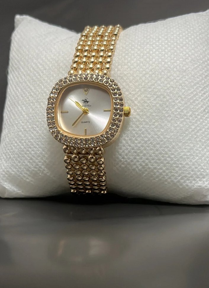 Altın Renkli Parlak Kadın Kol Saati - Görsel 2
