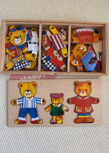 Renkli Ayıcık Figürlü Çocuk Puzzle