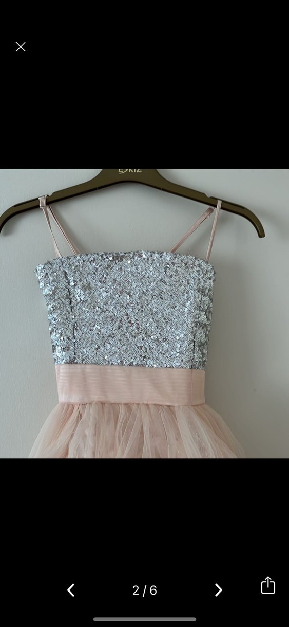 Pudra Renkli Uzun Abiye Elbise - Görsel 2