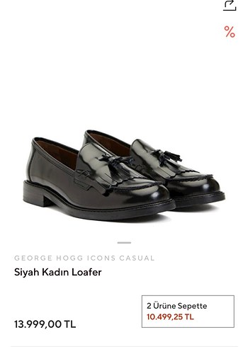 Siyah Püsküllü Kadın Loafer