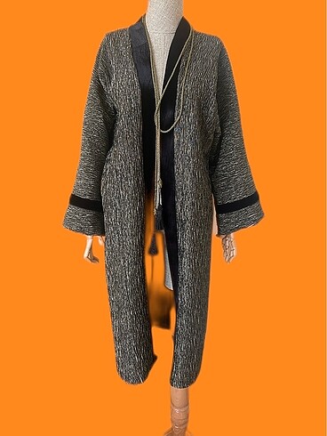 Bakır rengi brokar kimono