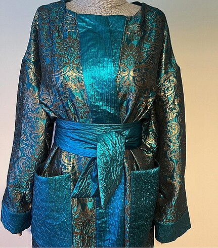 Brokar mavi kimono