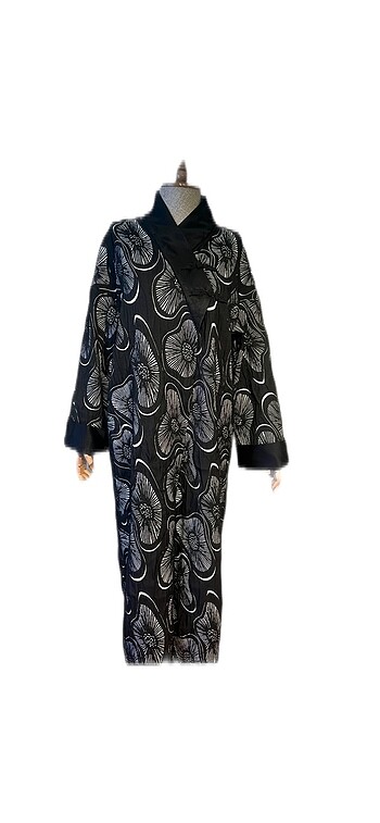 Pamuklu brokar kumaş kimono