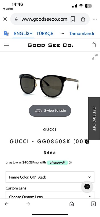 Gucci Gucci güneş gözlüğü
