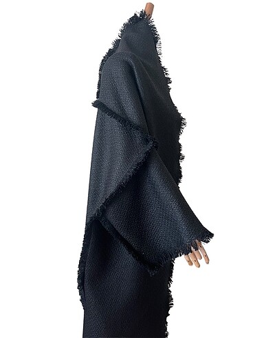 diğer Beden Siyah şanel kumaş panço, kimono