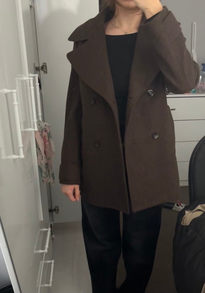 Mango %70yün kaban - Görsel 2