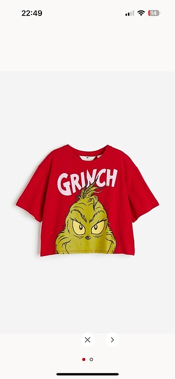Grinch Baskılı Kısa Üst