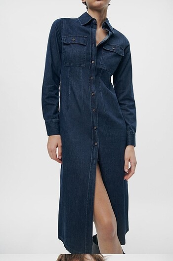 Zara Zara denim gömlek elbise