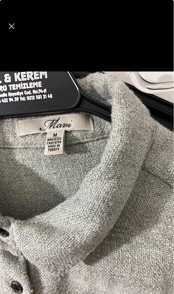 Mavi Jeans Mavi gömlek kalın keten arkası uzun genel pamuklanması var biler