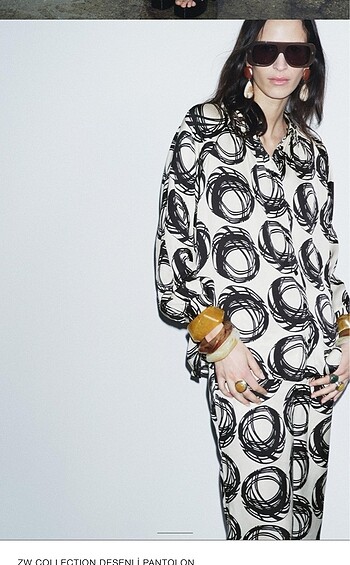 Zara Zara desenli pantolon