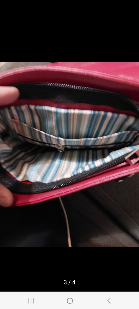 Kırmızı Deri Kadın Çanta - Görsel 3