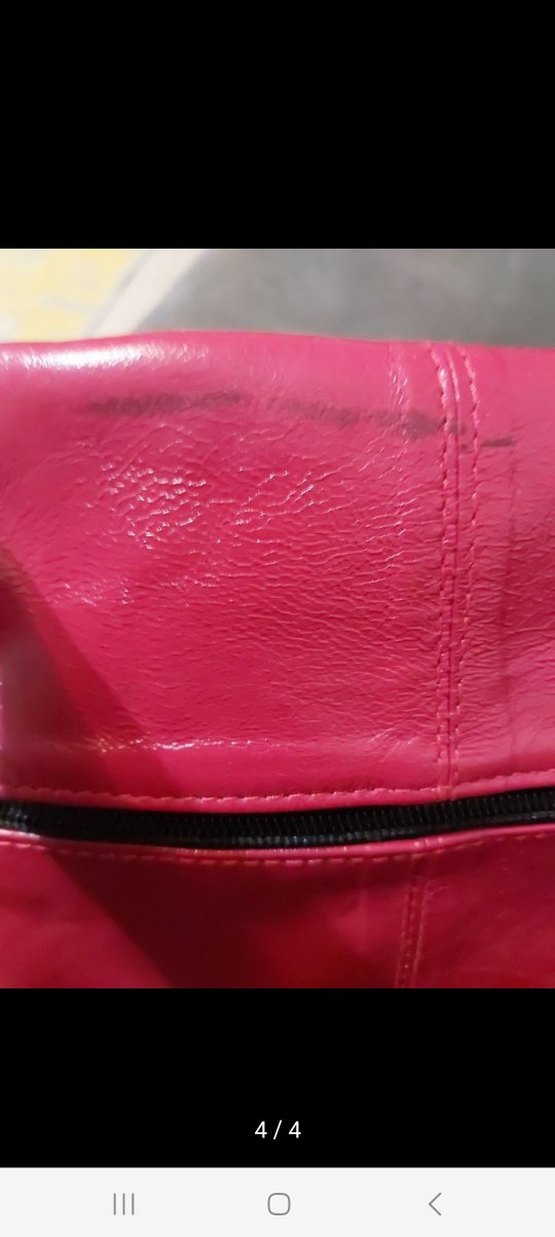 Kırmızı Deri Kadın Çanta - Görsel 4