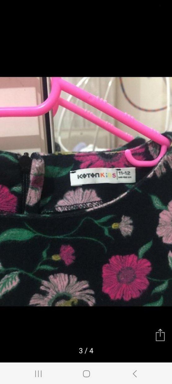 Koton Uzun Kollu Kız Elbisesi - Görsel 3