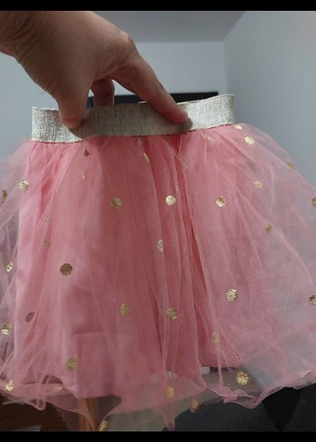 Puantiyeli Pembe Tütü Etek - Görsel 2