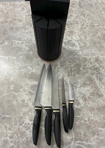 Karaca Siyah Bıçak Seti ve Standı - Görsel 2