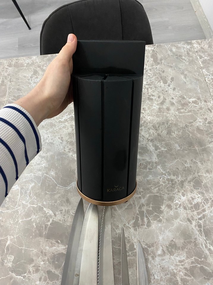 Karaca Siyah Bıçak Seti ve Standı - Görsel 3