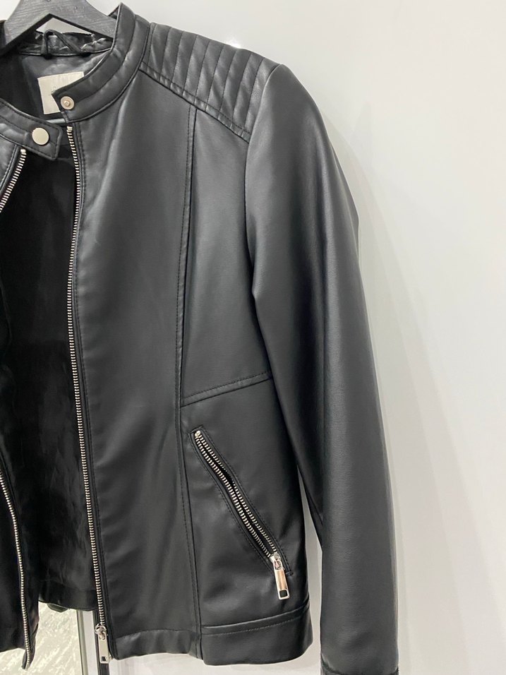 Kadın Siyah Deri ceket LCW - Görsel 3