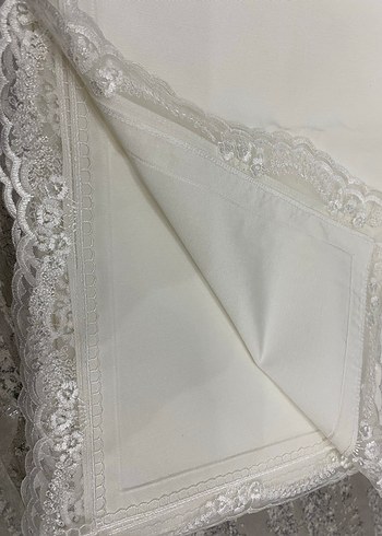 Nakışlı Beyaz 6 lı Amerikan servis elart - Görsel 2