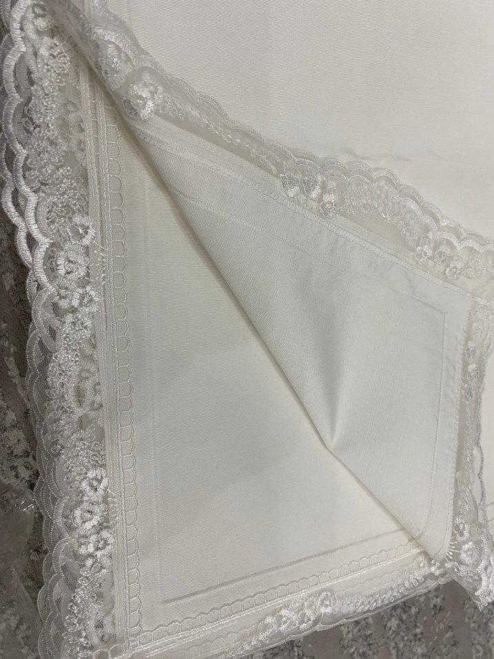 Nakışlı Beyaz 6 lı Amerikan servis elart - Görsel 2