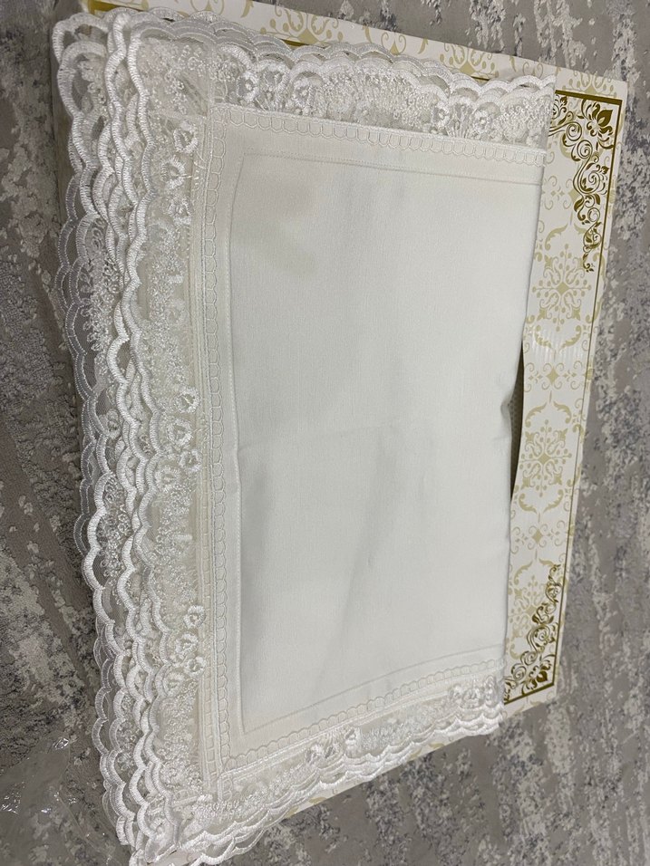 Nakışlı Beyaz 6 lı Amerikan servis elart - Görsel 3