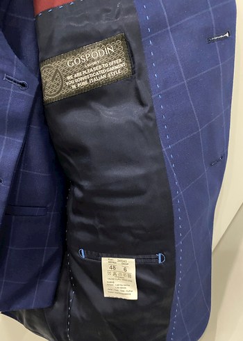 Klasik Lacivert Ekose Erkek Takım Elbise - Görsel 6