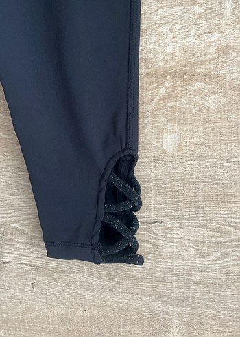 Siyah Bohem Spor Kadın Tayt - Görsel 2