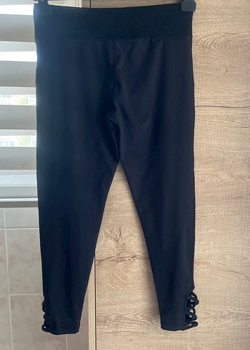 Siyah Bohem Spor Kadın Tayt - Görsel 3