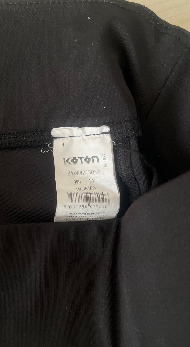 Siyah Kadın Spor Slim Fit Midi Tayt - Görsel 4