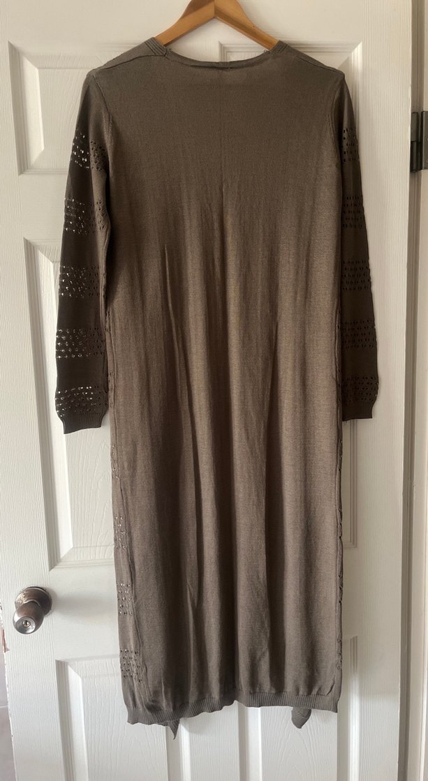 Uzun Kadın Triko Hırka - Görsel 2