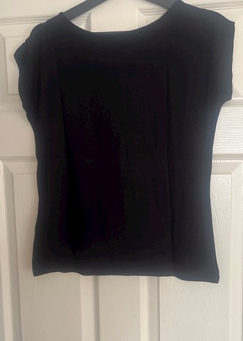 Dantel Detaylı Siyah Kısa Kollu Bluz - Görsel 3