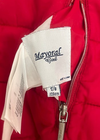 Kız Çocuk Kırmızı Kapüşonlu Fermuarlı Mont - Görsel 3