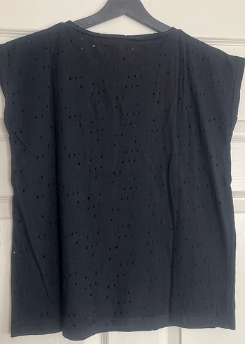 Kolsuz İşlemeli Boncuklu Siyah Bluz - Görsel 4