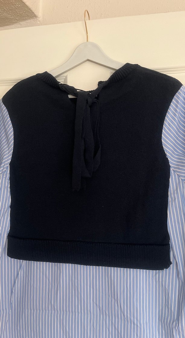 Mavi Çizgili Kadın Gömlek - Görsel 3