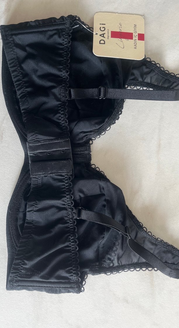 Dagi Nakışlı Siyah Gotik Sütyen - Görsel 3