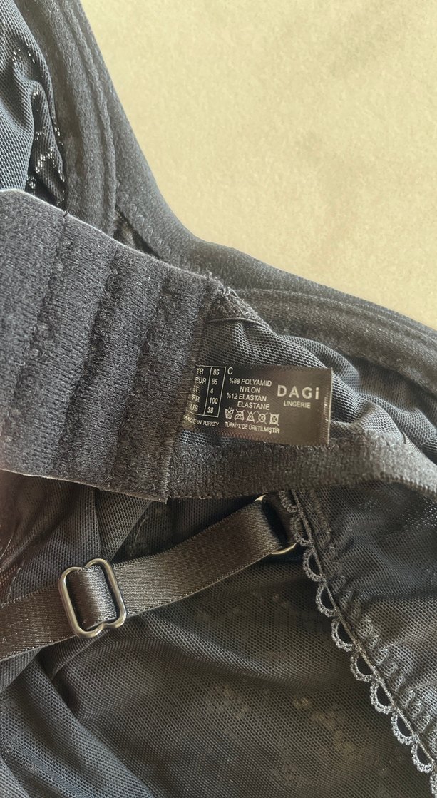 Dagi Nakışlı Siyah Gotik Sütyen - Görsel 4