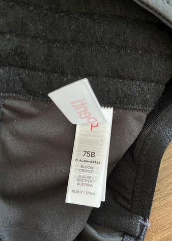 Siyah Nakışlı Dantel Detaylı Göğüs Korsesi - Görsel 4