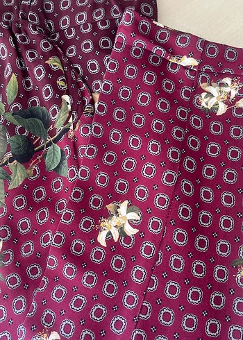 Desenli Beli Lastikli Rahat Pantolon - Görsel 5