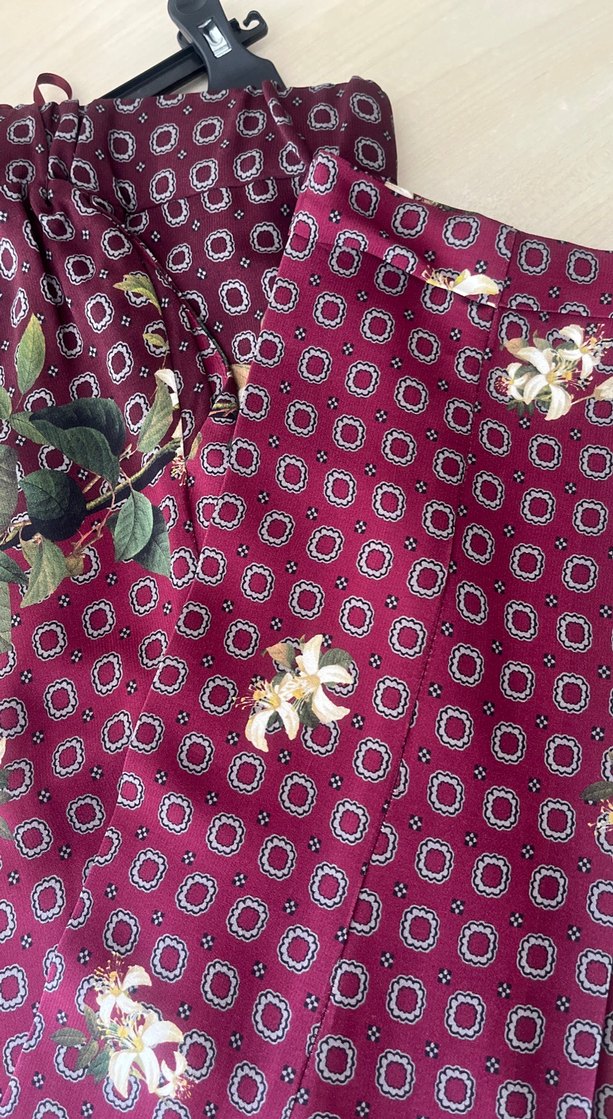 Desenli Beli Lastikli Rahat Pantolon - Görsel 5