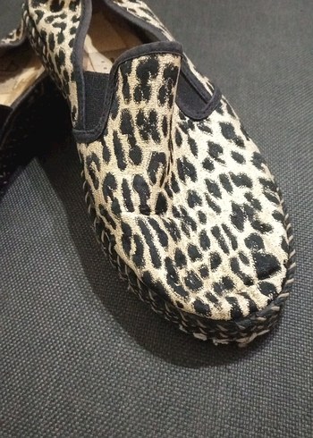 Kahverengi Leopar Desenli Kadın Platform Espadril - Görsel 2