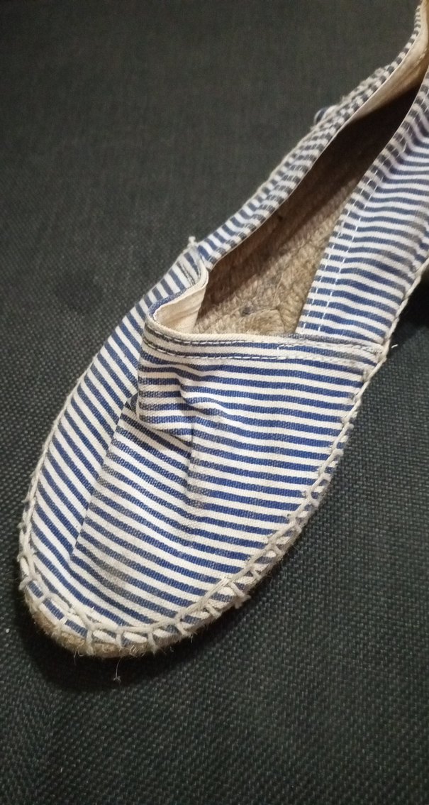 Mavi Çizgili Kadın Dolgu Topuk Espadril - Görsel 2