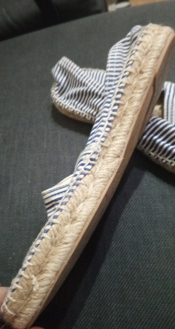 Mavi Çizgili Kadın Dolgu Topuk Espadril - Görsel 4