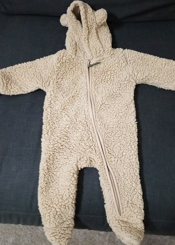 Gri Peluş Bebek Tulumu - Görsel 2