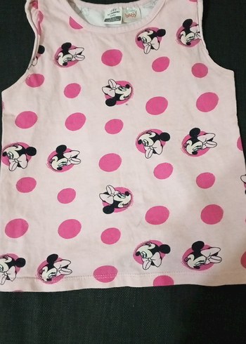 Kız Çocuk Pembe Baskılı Kolsuz Tişört - Görsel 3