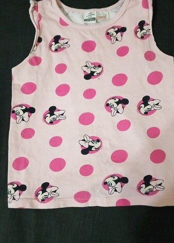 Kız Çocuk Pembe Baskılı Kolsuz Tişört - Görsel 2