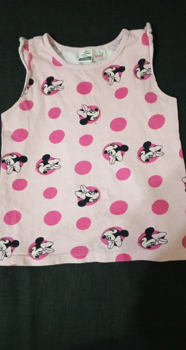 Kız Çocuk Pembe Baskılı Kolsuz Tişört - Görsel 3